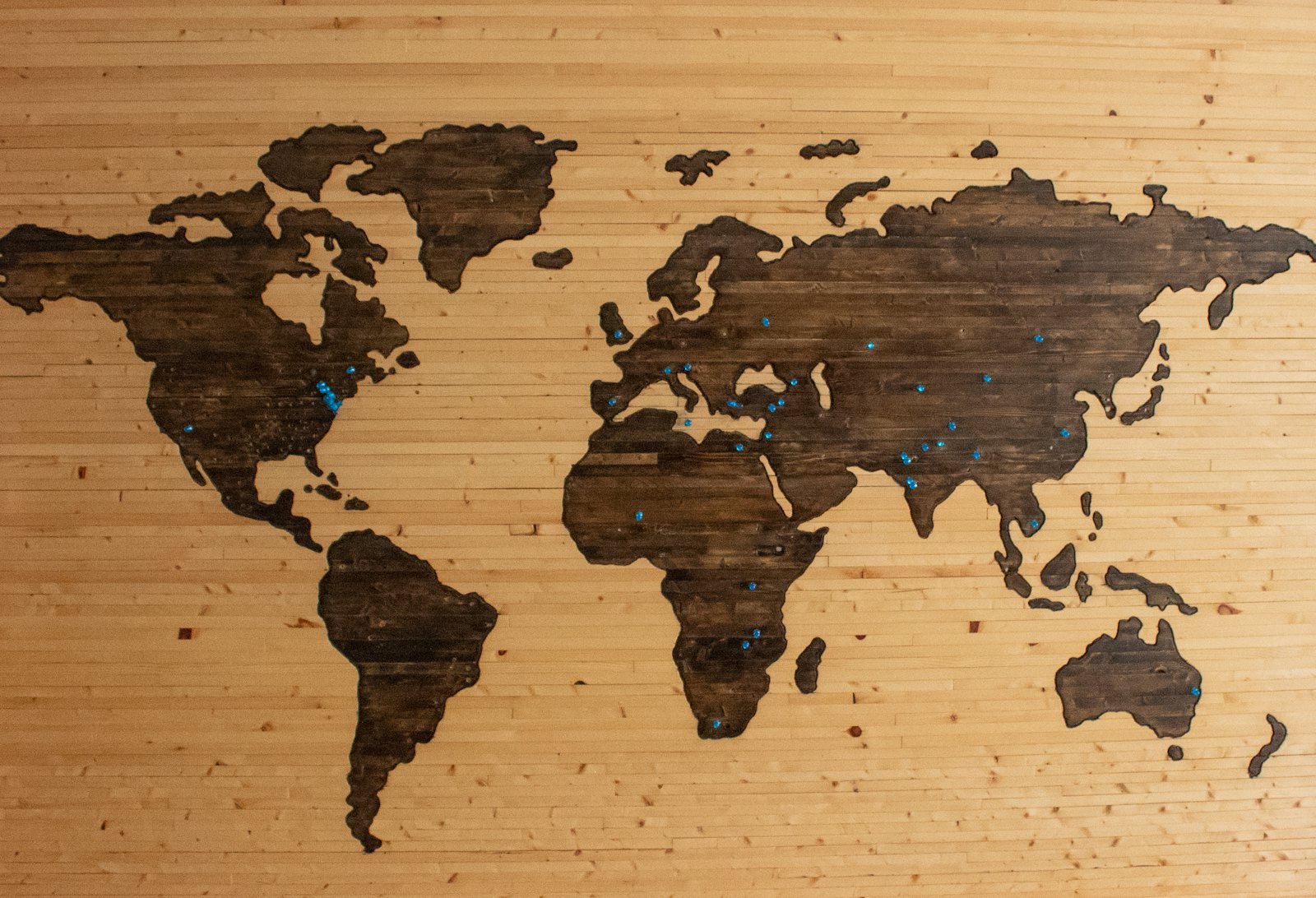World map showing Globion international shipping routes